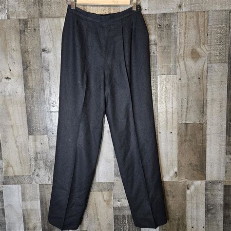 Women's Pendleton Black Slacks Virgin Wool Vintage... - Depop
