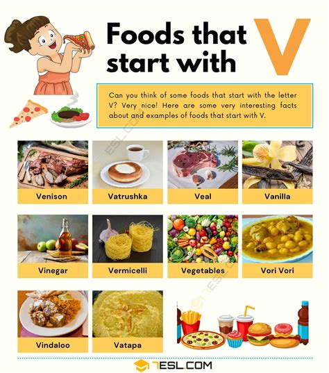33 Delightful Foods that Start with V with Images • 7ESL