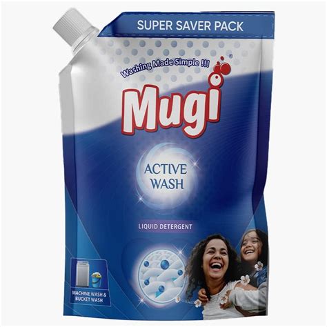 Mugi Active Wash Liquid Detergent | 1.8L pouch | Suitable for Handwash ...