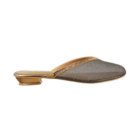 Buy Mochi Women Antique-Gold Ethnic Slip Ons Online | SKU: 35-4908-28 ...