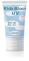 MENARD Kids UV Block sun Protection for children with SPF20 PA ++, 50g ...
