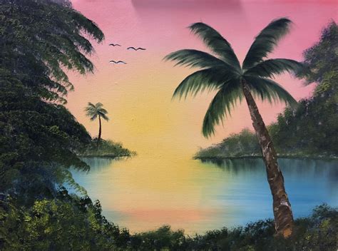 Image result for Bob Ross Paintings Sunset Tutorial