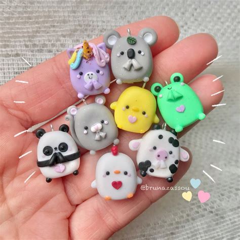 Cute Animal Clay Charms