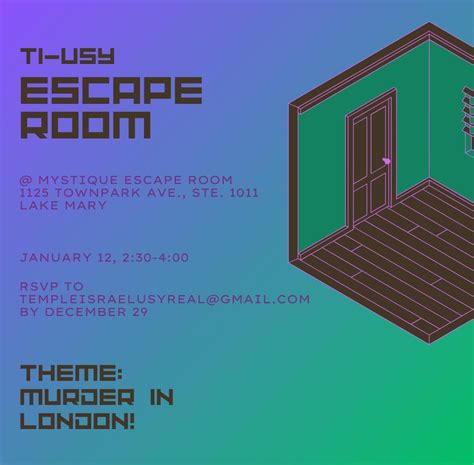 TI USY Escape Room: Murder in London!, Mystique Escape Room, Heathrow ...