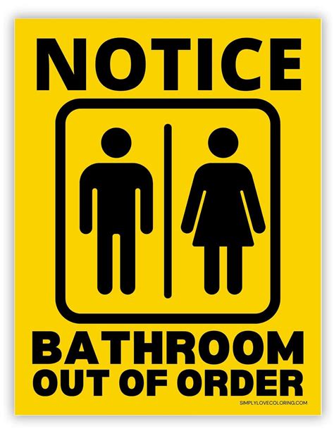 Bathroom Out of Order Sign Printable (Free PDF Downloads) - Simply Love ...