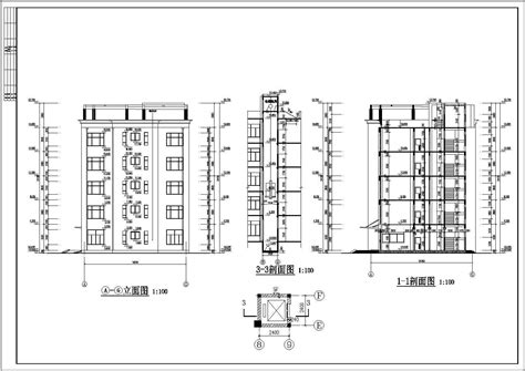 某4402.48平米五层框架结构办公楼毕业设计CAD节点详图_节点详图_土木网