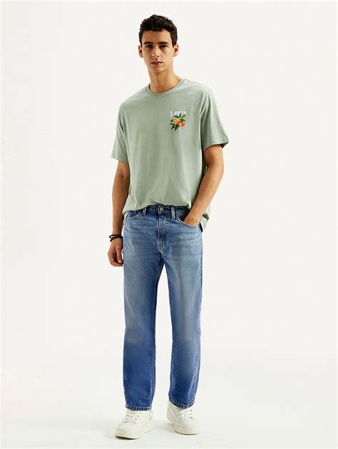 Men's 505 Blue Straight Fit Mid Rise Jeans – Levis India Store