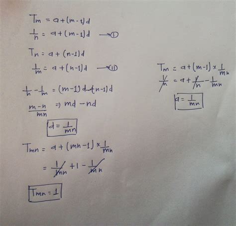 If the Mth term of an AP be 1/n and Nth term be 1/m then show that its ...