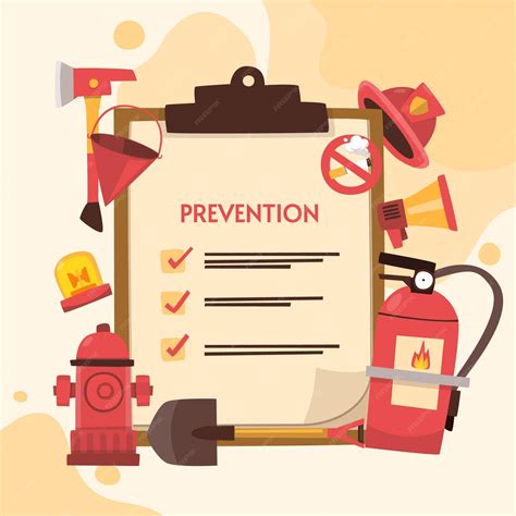 Hand drawn fire prevention illustration | Premium Vector