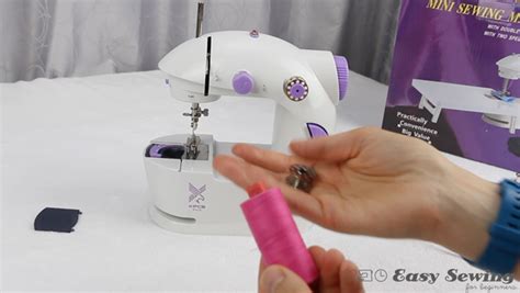 Image result for How to Thread Mini Sewing Machine