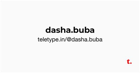 @dasha.buba — Teletype