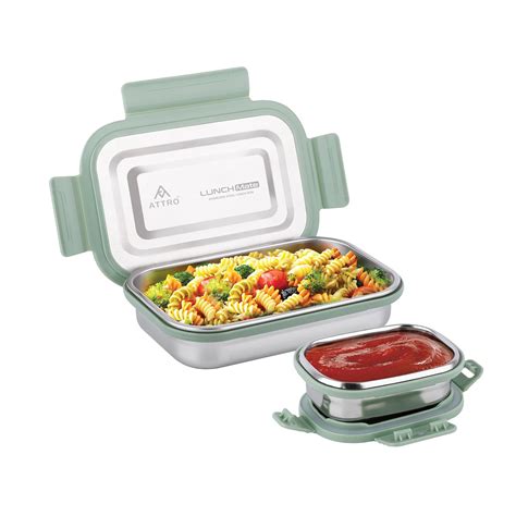 Buy Attro Lunchmate Stainless Steel Airtight Leak-Proof Lunch Box for ...