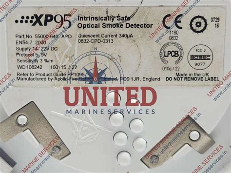 APOLLO 55000-640 APO XP95 INTRINSICALLY SAFE OPTICAL SMOKE DETECTOR ...