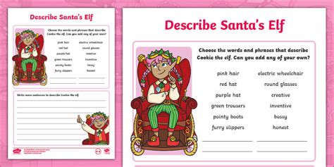 Describe Santa's Elf Activity | Twinkl Originals - Twinkl