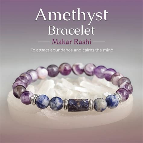 Buy Real Amethyst Stone Bracelet Online - Divine Hindu