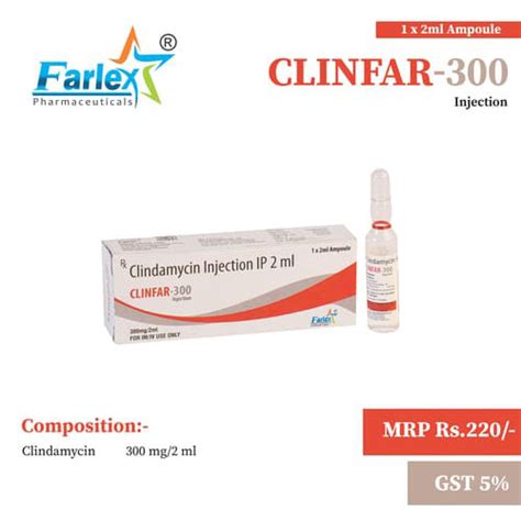 CLINFAR-300 INJECTION Farlex Pharmaceuticals Private Limited