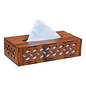 Fayby Rectangular Bamboo Wooden Tissue Paper Holder Box | Tissue Holder ...