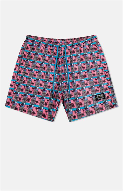 WeSC Zack Paradise Lost Scenery AOP 5" Swim Trunks | PacSun