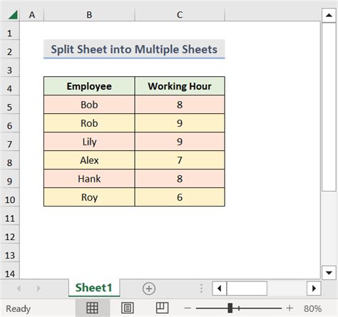 Split Excel Sheet into Multiple Files 的图像结果