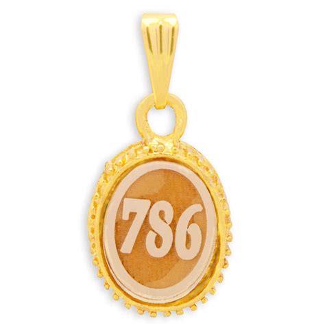 Devoik Gold Plated Religious Muslim 786 Locket For Men Women Girls Boys ...