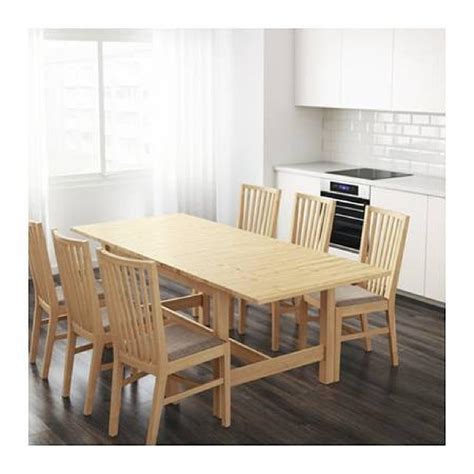 Ikea Solid Birch Wood Extendable Dining Table - AptDeco
