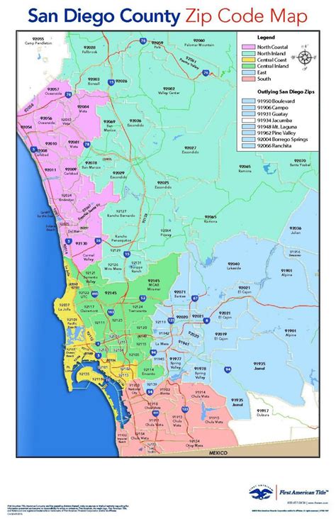 Map Of San Diego With Zip Codes
