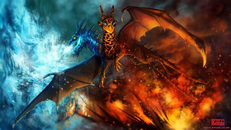 Fire and Ice Dragon Wallpapers - Top Free Fire and Ice Dragon ...
