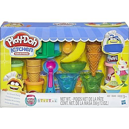 Buy Play-Doh Kitchen Creations Ice Cream Party Play Food Set with 6 Non ...
