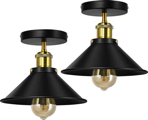 Buy Chandni Décor Ceiling Lights for Living Room Black Metal Industrial ...
