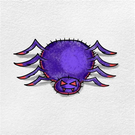 Scary Spider Drawing - HelloArtsy