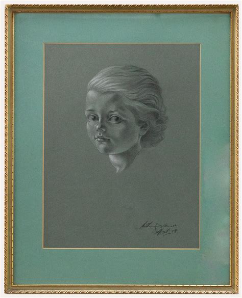 Unknown - Anthony Brandt (1925-2009)- Framed Chalk and Charcoal Drawing ...