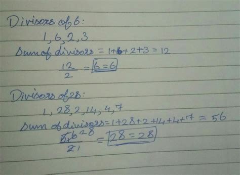 On dit qu'un nombre entier est parfait s'il est égal à la moitié de la ...