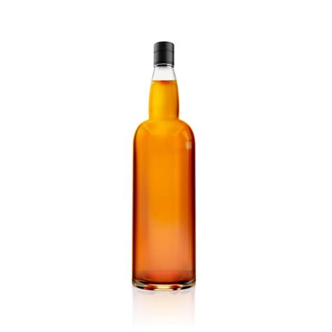 A bottle of alcohol on a white background 3d render | Premium Photo