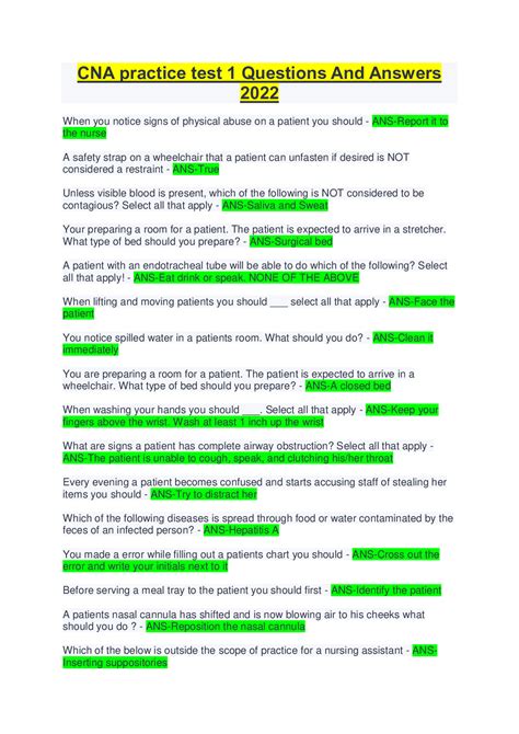 CNA Practice Test 4 的图像结果