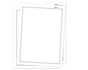 WAYTOBUY 60 A4 Unruled Stylish 2 Line Border (One Side Border ...