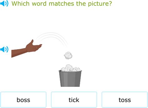 IXL - Choose the word that matches the picture: -ss, -ll, -ff, -zz, -ck ...