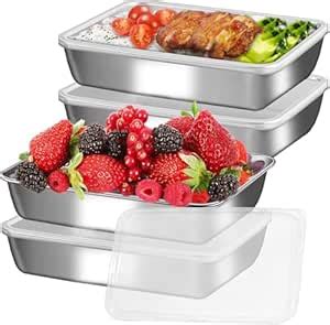 Buy PRAMANTA Stainless Steel Stackable Kitchen Food Containers with ...