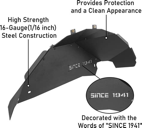 Buy Hooke Road Upgraded Rear Inner Fender Liners Wheel Well Liners for ...