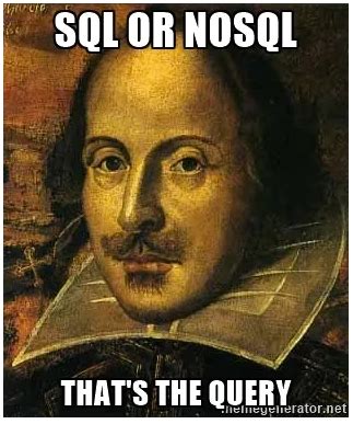 Image result for SQL vs NoSQL Meme