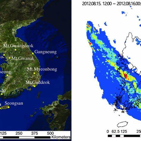 https://www.researchgate.net/profile/Boosik-Kang/publication/335203046/figure/fig2/AS%3A792455330938880%401565947482742/Color-a-Location-of-KMA-single-polarization-radars-in-South-Korea-and-b-composite_Q640.jpg