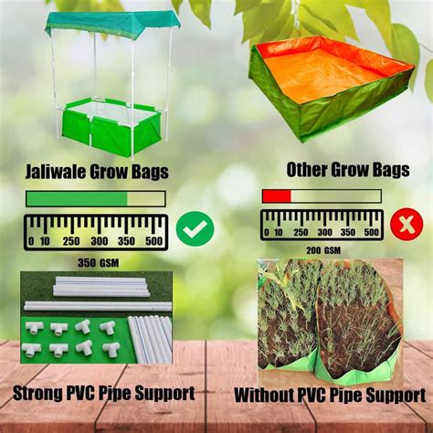 WNE Jaliwale (Size - 3 X 2 X 1 Feet) HDPE Rectangle Grow Bag with PVC ...