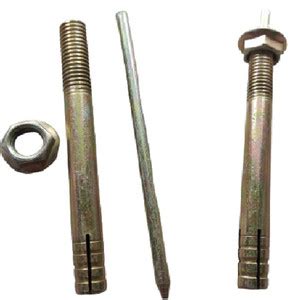 Q1 Beads Nut & Bolt Set 12 Pack 4" Zinc Plated Pin Type Anchor Fastener ...