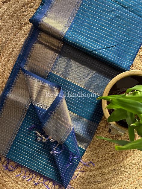 Maheshwari Morpankhi Zari Checks Saree ZCHX196 – Rewa Handloom