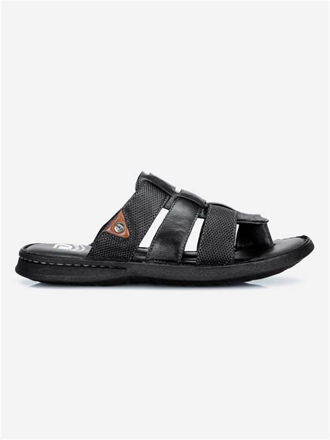 Buy Men's Black Slip On Comfort Sandal (ID4129) Online