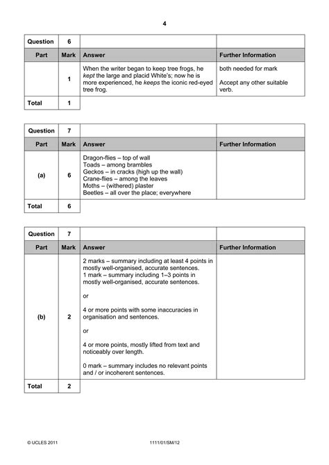 Cambridge checkpoint english p1 specimen mark scheme 2012 | PDF