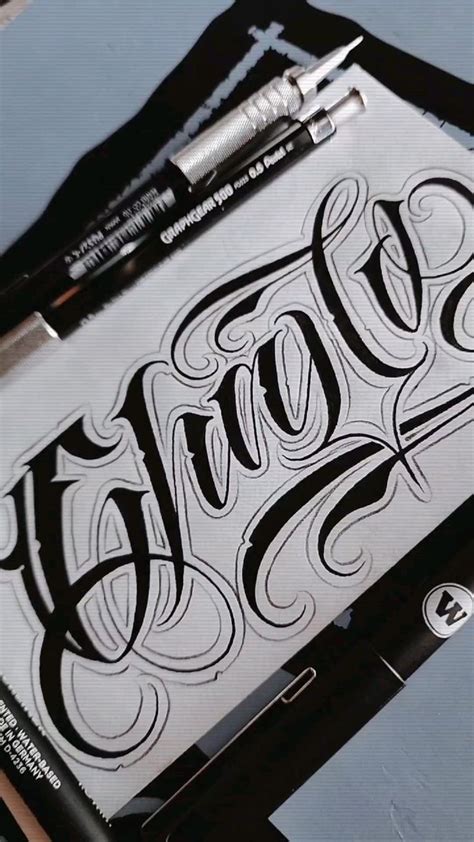 Image result for Script Tattoo Lettering