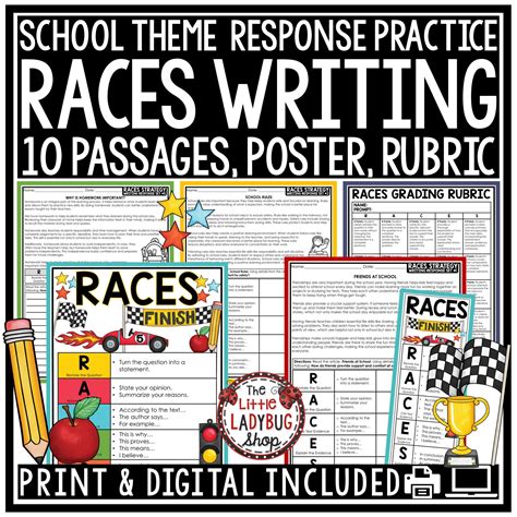 RACES Writing Strategy Citing Text Evidence 3rd 4th Grade - The Little ...