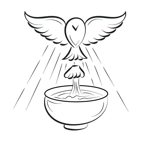 Catholic Baptism. Baptism symbol Sacraments of Catholic Church ...