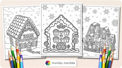 Ginger Bread House Coloring Pages