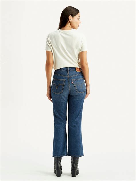 Women's Blue Ribcage Flared Fit High Rise Jeans – Levis India Store